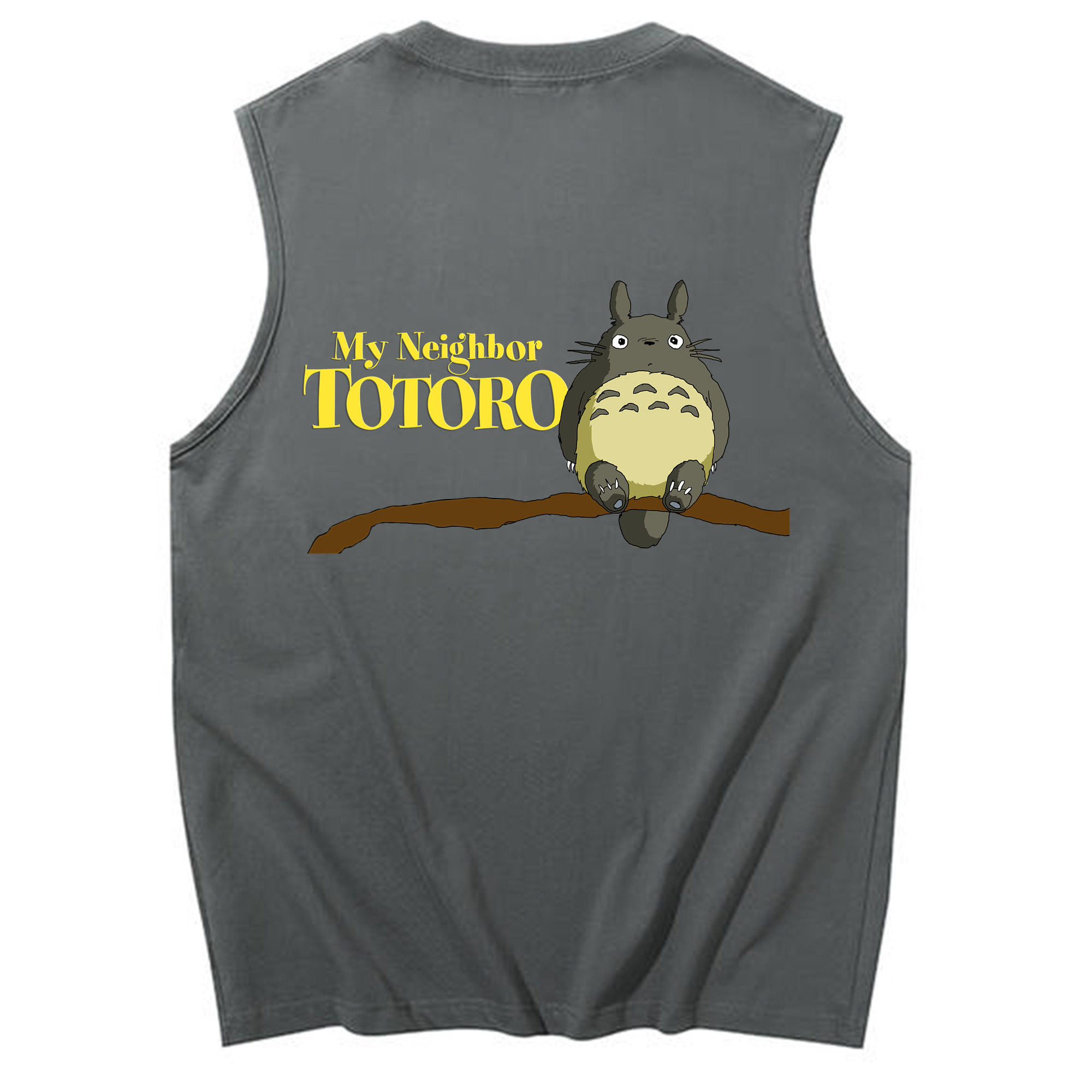 （画像用） となりのトトロ 草壁メイ 草壁サツキ My Neighbor Totoro Satsuki Kusakabe Mei Kusakabe コットン100％タンクトップ（背面プリント）